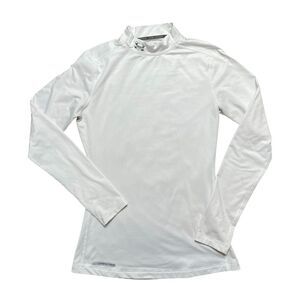 UNDER ARMOUR Coldgear Mick Neck Long Sleeve Shirt White
